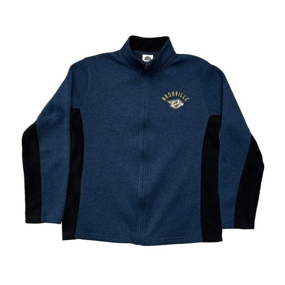 NHL Men's Nashville Predators Ice Hockey Full Zip Fleece Jacket - Picture 1 of 10